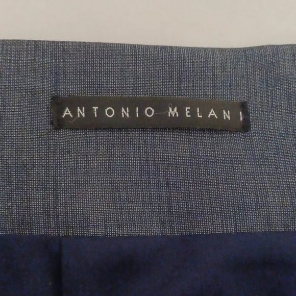 Antonio Melani Pencil Skirt Fully Lined with slit women's size 8 dark chambray - Picture 7 of 17